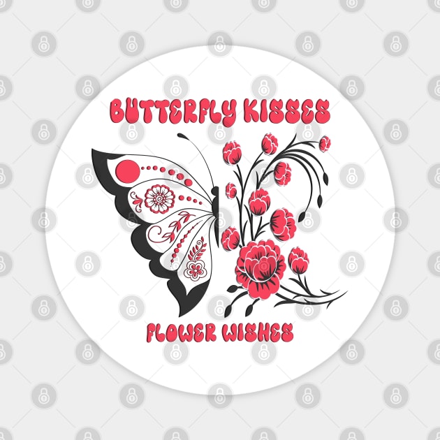 Butterfly Flower Wings Best Gift For Mothers Day Lovers Magnet by Mirak-store 